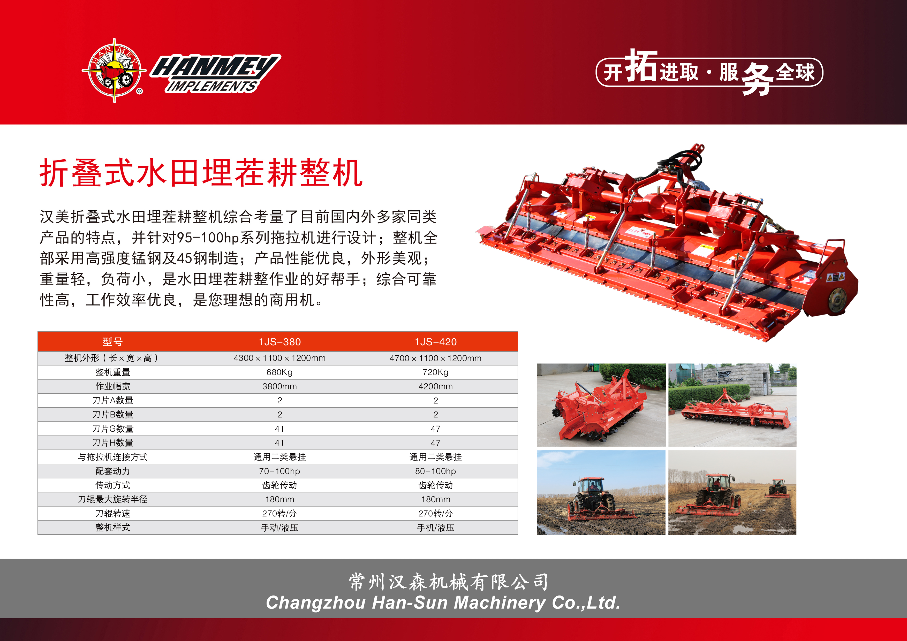 1GSZ-380折叠水田埋茬起浆机